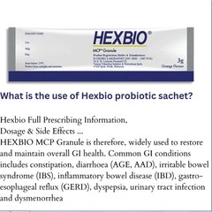 Hexbio Probiotic Granule For Constipation Diarrhea ( 3g x 45’s) X 2 BOXES