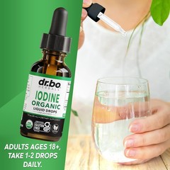 Iodine Liquid Drops Potassium Iodide – 1 Year Supply Pure Clear Organic Iodine D