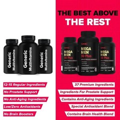 GNC Mega Men 50 Plus 120 Caplets Free Shipping Formulated In USA