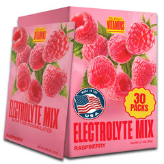Dr. Price’s Electrolyte Mix – Raspberry Flavor, 30 Packets Sugar-Free Powder.