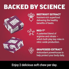 Force Factor Total Beets Blood Pressure Support, Beet Root Supplement Soft Chew