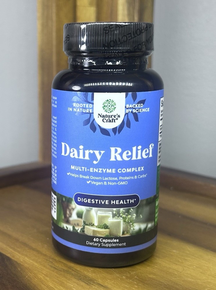 Lactose Intolerance Pills 60 Days Supply – Fast Acting Dairy Digestive Enzymes-