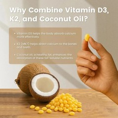 VEV Vitamin D3 + K2 Complex Virgin with Coconut Oil | Daily Immune & Bone Health
