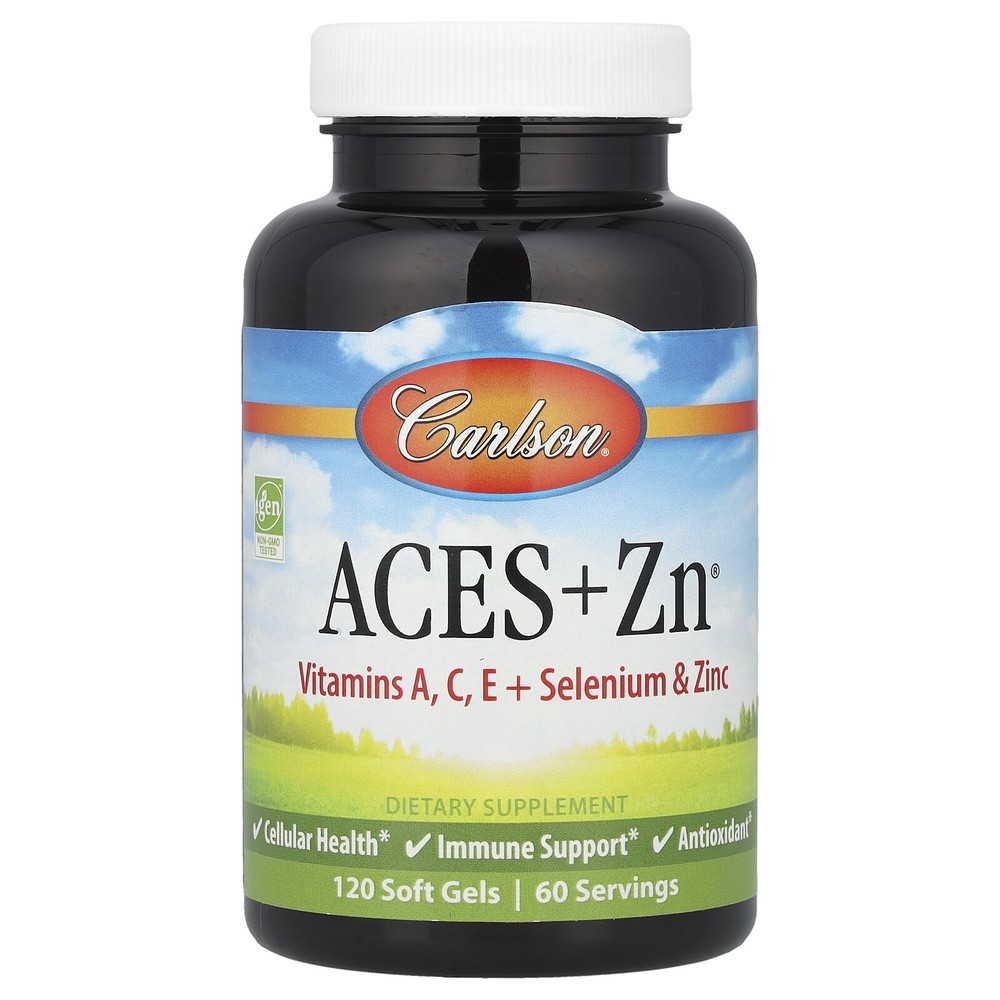 Carlson Labs Aces Zn 120 Soft Gels Gluten-Free, Preservative-Free, Sugar-Free
