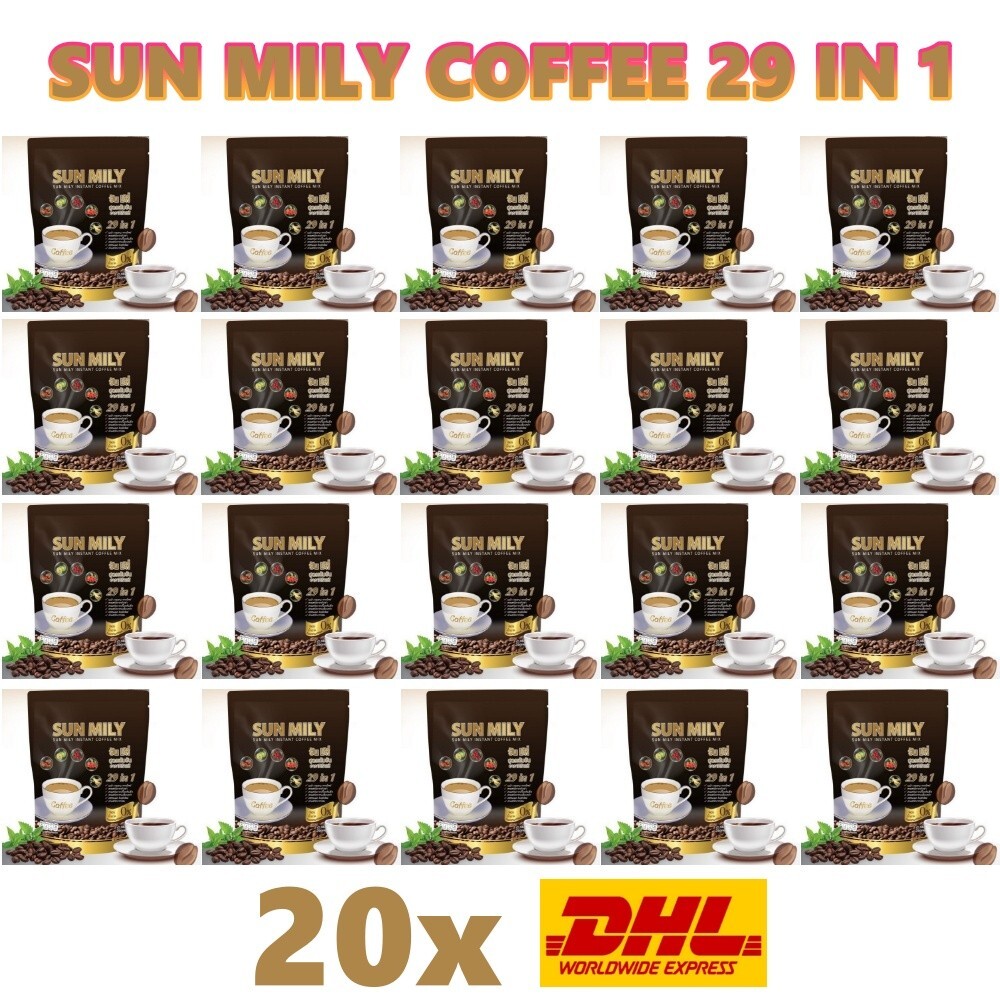 20x Sun Coffee Healthy Instant Coffee Weight Loss 29 in 1 Slender No Cholesterol