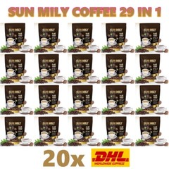 20x Sun Coffee Healthy Instant Coffee Weight Loss 29 in 1 Slender No Cholesterol