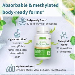Igennus Super B-Complex Methylated B Vitamins, 60 Small Tablets