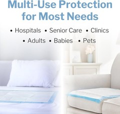 McKesson Underpads Disposable Bed Pads, Light Absorbency, Classic Incontinence