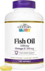 High-Quality Omega-3 Fish Oil 1200 mg Softgels – 140 Count for Optimal Health