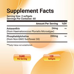 Liposomal Astaxanthin 24mg – with Phosphatidylcholine – Brain and Vision Health