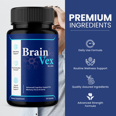 Brain Vex Capsules For Memory Focus & Clarity BrainVex Supplement Pills (60 ct)