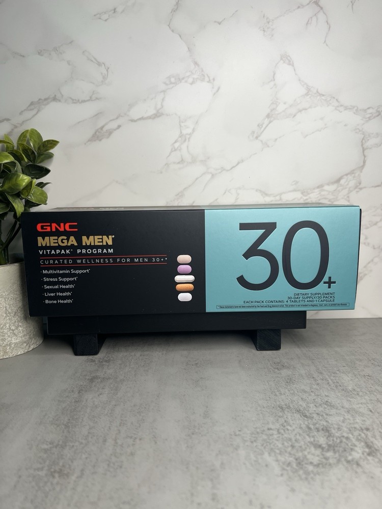 GNC Mega Men Vitapak Program 30+ Men’s Multivitamin 30 Packs 120 Ct Exp 04/27