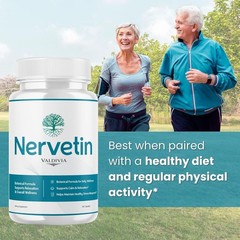 Nervetin Nerve Support Supplement Capsules Neuropathy Tingling 2 Pack 120Ct