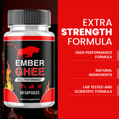 (5 Pack) Ember Ghee Male Support for Maximum Strength Supplement (300 Capsules)