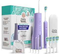 GuruNanda Lion & Lamb Kit 2.0, Electric Toothbrush with Water Flosser Combo, 4