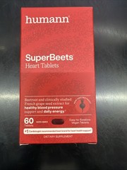 HumanN Super Beets Heart Tablets Smooth Coat 500mg Antioxidants 60 Exp 2028