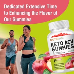 Nutrikrisp Keto ACV Gummies, 1200 mg, 60 Count, Sugar-free, Gluten-free