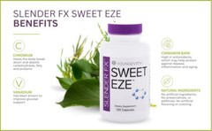 Youngevity Slender FX Sweet Eze 120 capsules Dr Wallach 2-Pack FREE SHIPPING