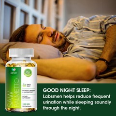 2 Bottles Saw Palmetto 1000MG Capsules Prostate Health Mens Health 240 Softgels