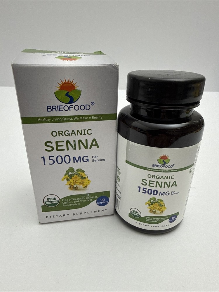Organic Senna 1500Mg, 45 Servings, Vegetarian, Gluten Free, 90 Veg Tablet 10/28