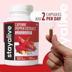 Cayenne Pepper Capsules, 6-in-1 Capsicum Blend W/ginger, Garlic, Turmeric, Beet