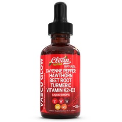 2 BOTTLES-NEW Clean Nutra Cayenne Pepper Supplement Liquid Drops +Hawthorn Berry