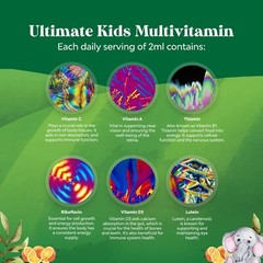 Liquid Multivitamin for Kids Immunity Support – Toddler Multivitamin Supplement