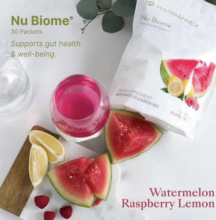 Pharmanex Nu Biome Digestive Support Powder, Watermelon Raspberry Lemon, 30