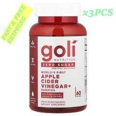 2 BOTTLES- Goli Nutrition, World’s First Apple Cider Vinegar+ Gummies ,60Gummies