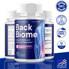 (3 Pack) Back Biome Advanced Probiotic Support Spine & Joints Relief 180 Capsule