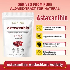 Adjustable Rovina Astaxanthin 12mg Powerful Natural 120 Count (Pack of 1)