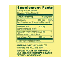 2 PACK Spring Valley Advanced Blood Sugar Chromium 500 mcg,60 VegetarianCapsules