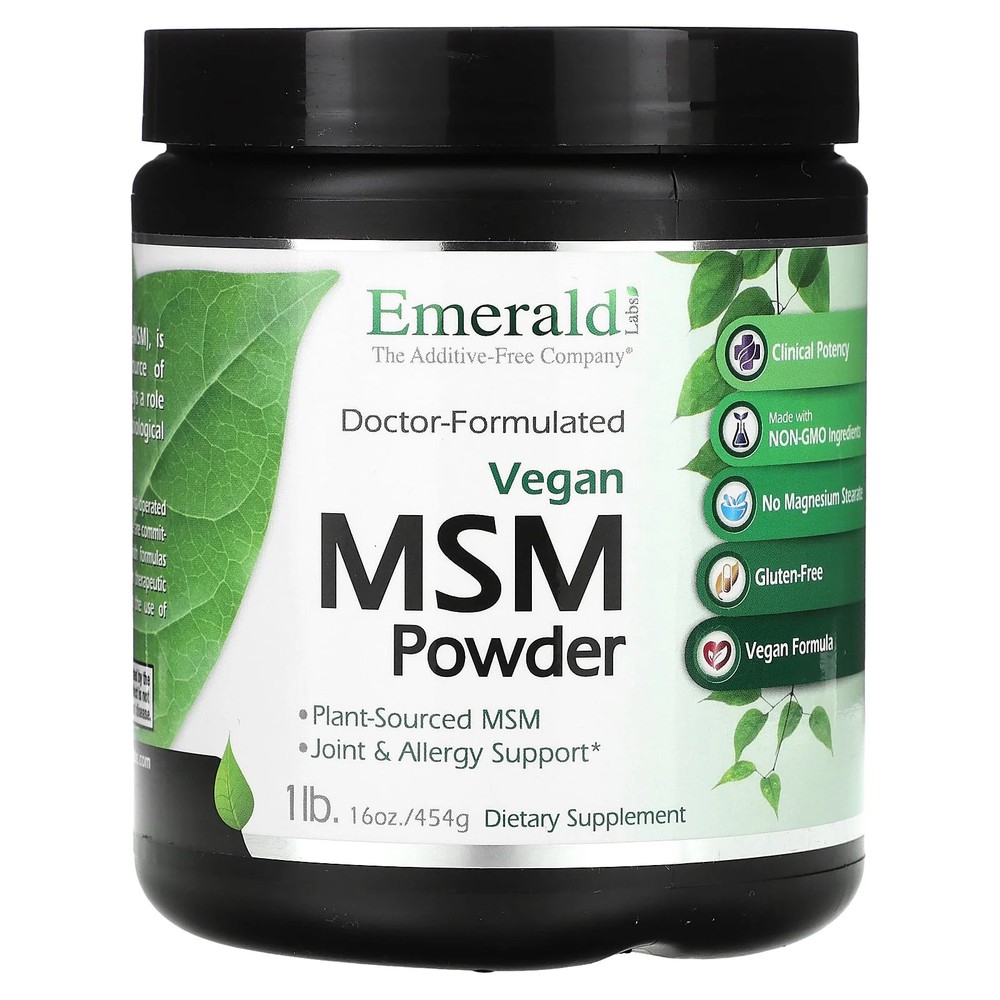 2 X Emerald Laboratories, Vegan MSM Powder, 1 lb (454 g)