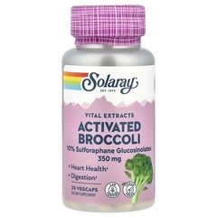 2 X Solaray, Vital Extracts, Activated Broccoli, 350 mg, 30 VegCaps