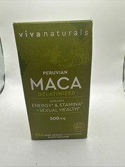Viva Naturals Peruvian Maca Gelatinized 500 Mg 250ct EXP05/26