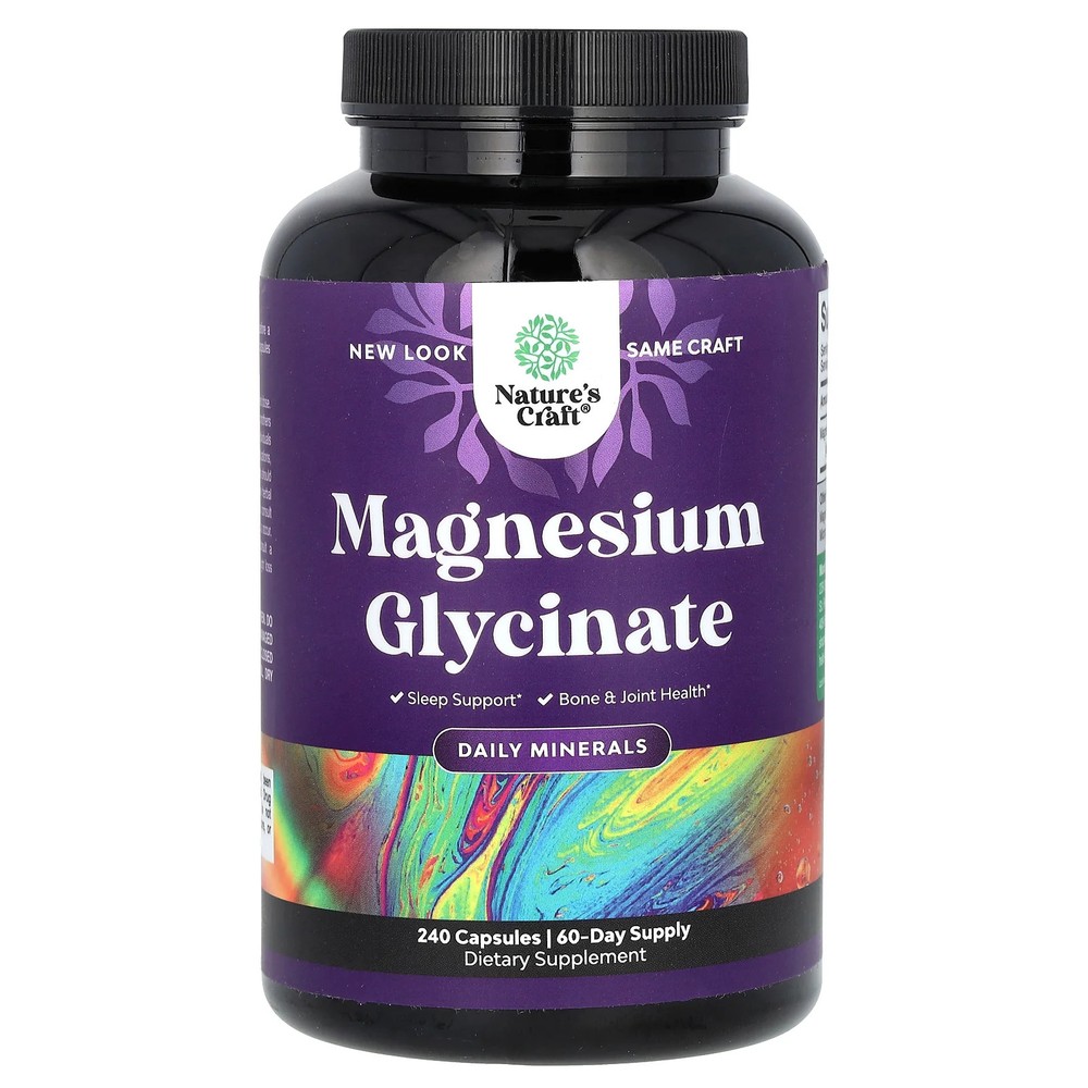 2 X Nature’s Craft, Magnesium Glycinate, 240 Capsules (100 mg per Capsule)