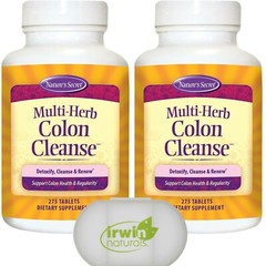 Nature’s Secret Multi-Herb Colon Cleanse 2 Pack of 275 Tablets, with a Pill Case