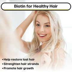MAX ABSORPTION Biotin Liquid Drops, 10000mcg of Biotin Per Serving, 60 servings