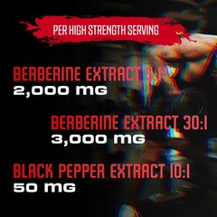 Berberine Capsules with Black Pepper Extract – 90 Capsules – 3 Month Supply