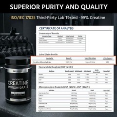 Third-Party Tested Micronized Creatine 300g, Supports Muscle Growth & Strength
