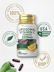 Liposomal Vitamin C Complex | 2200mg | 90 Softgels | High Potency | by Carlyle