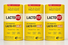(3-PACKS) LACTOFIT GOLD PROBIOTIC POWDER STICKS (2g x 50 packs) YOGURT & GRAPE