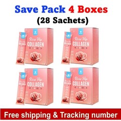 4 Boxes Mana Rose Hip Collagen Reduce Dark Circles Bright Aura Skin Anit-Oxidant