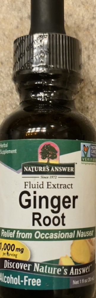 Nature’s Answer GINGER ROOT EXTRACT 1 fl. oz 1000mg ( 30 Servings ) FREE SHIP!