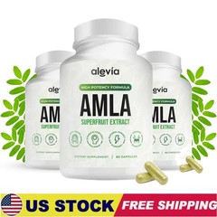 5x Alevia Organic Amla Capsules 1000mg Indian Gooseberry Antioxidant Supplement