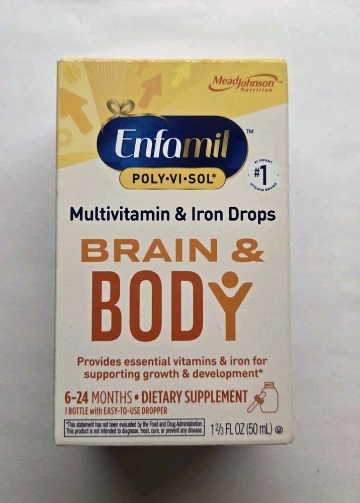 Enfamil Poly-Vi-Sol Drop MultiVitamin & Iron Support Lactose Free 1.7oz 1 Pack