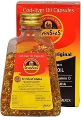 Seven Seas Cod Liver Fish Oil – 500 Capsules Vitamin A and D Omega3