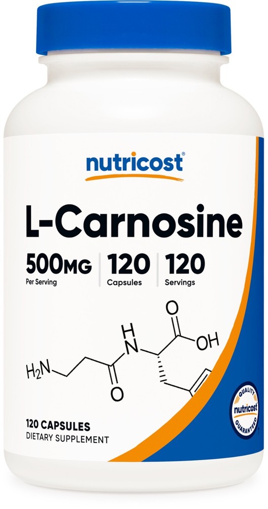 Nutricost L-Carnosine Capsules 500mg Per Serving (120 Vegetarian Capsules)
