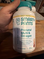 5pack Smarty Pants Prenatal Formula 120ct Prenatal Multi & Omegas, gummies 10/26
