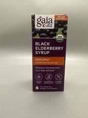 Gaia Kids, Black Elderberry Syrup, 3 fl oz (89 ml) BB:07/2026